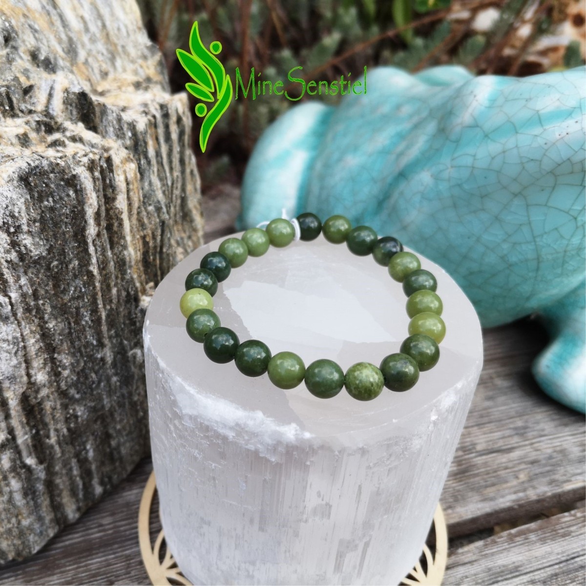 Bracelet jade néphrite 8mm