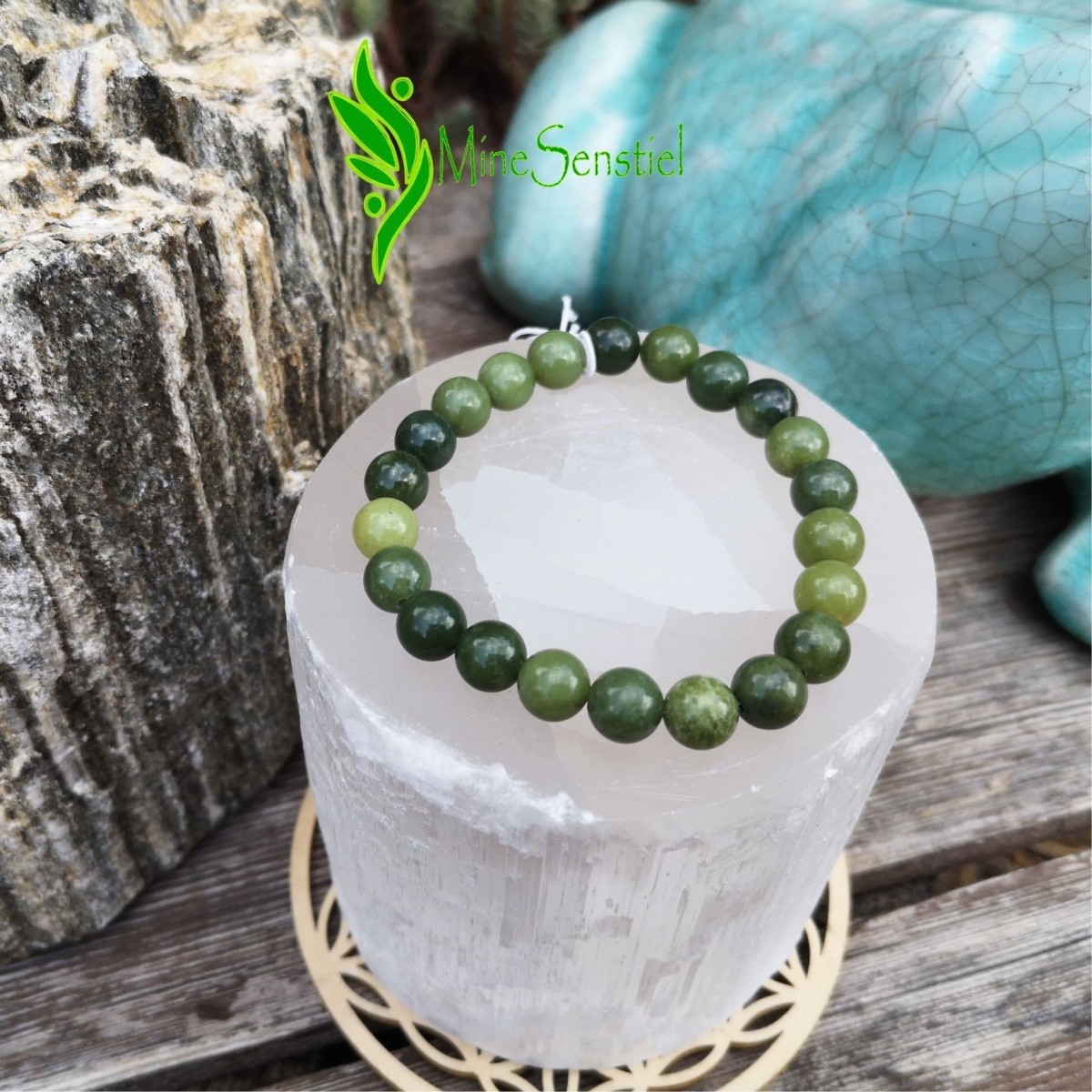 Bracelet jade néphrite 8mm