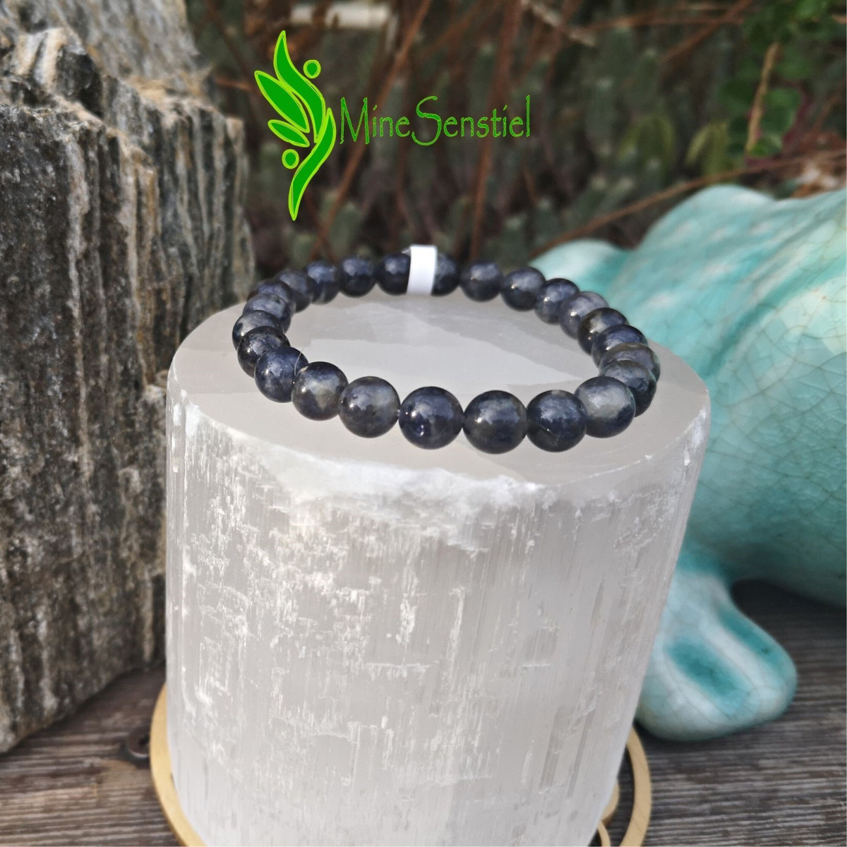 Bracelet pierre iolite 8mm