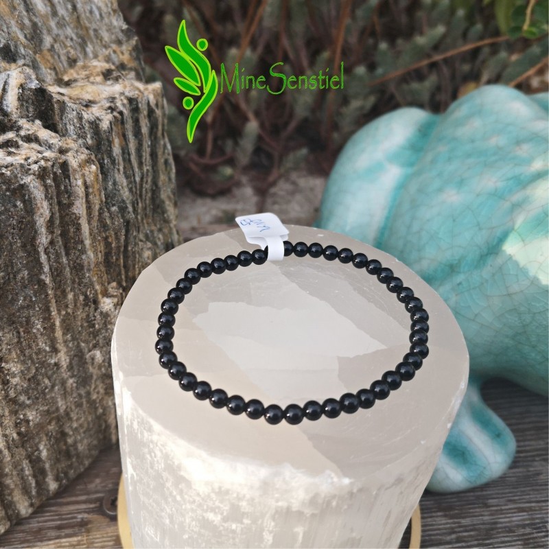 Bracelet onyx noir 4mm