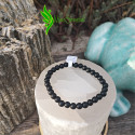 Bracelet onyx noir mat