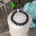 Bracelet pierre onyx noir 8mm mat