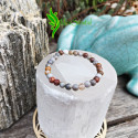 Bracelet agate plume 6mm