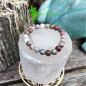 Bracelet agate plume 8mm