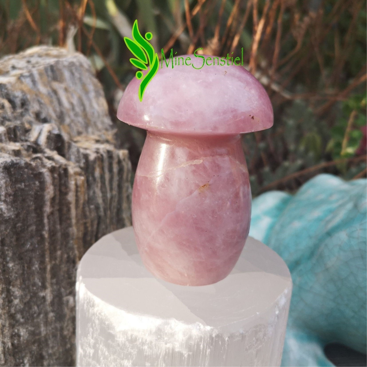 Champignon quartz rose