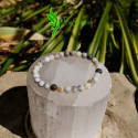 Bracelet agate dendritique 6mm