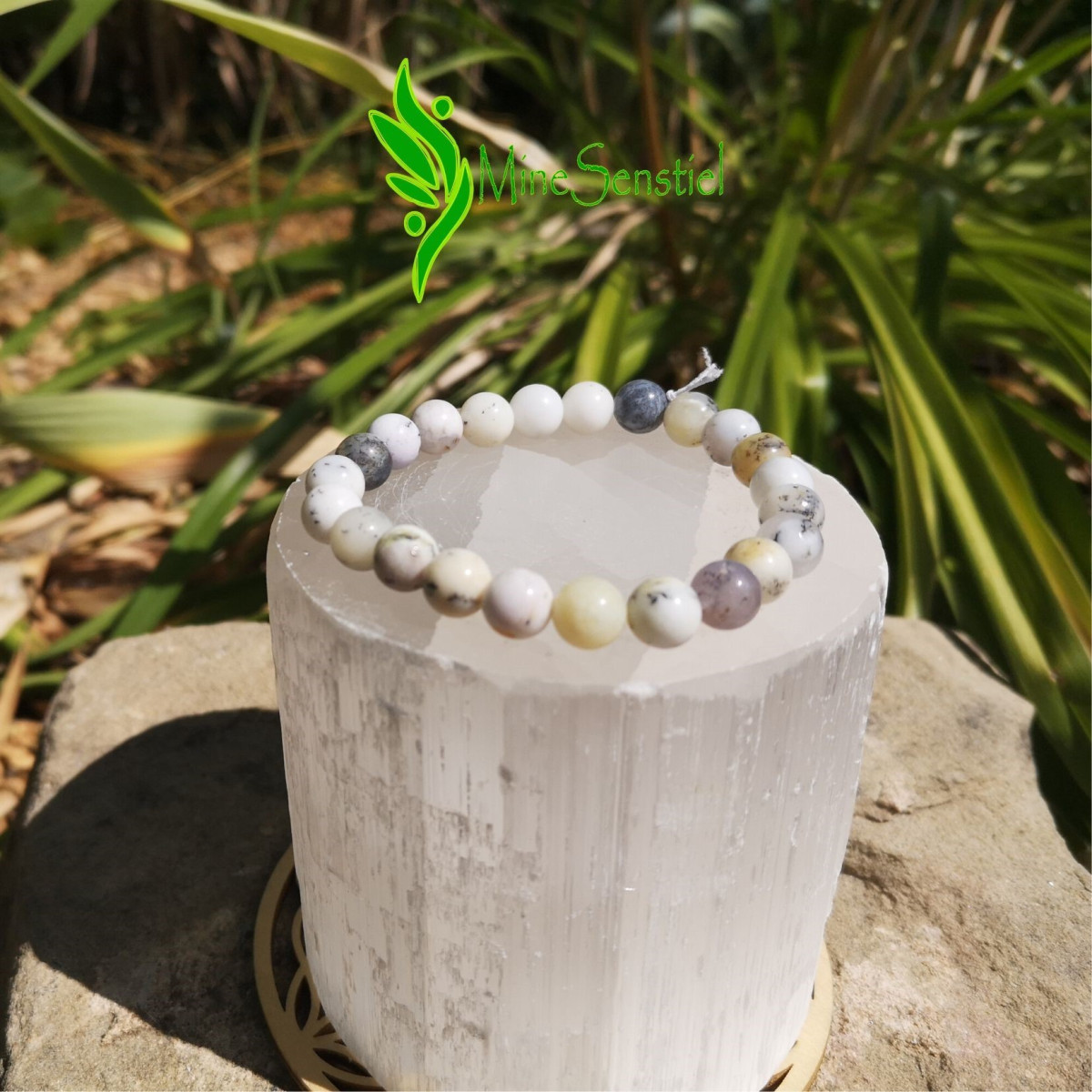 Bracelet agate dendritique
