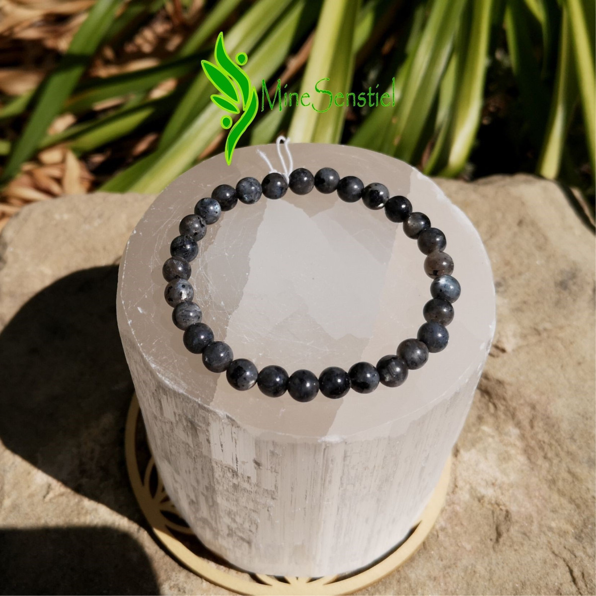 Bracelet pierre larvikite 6mm