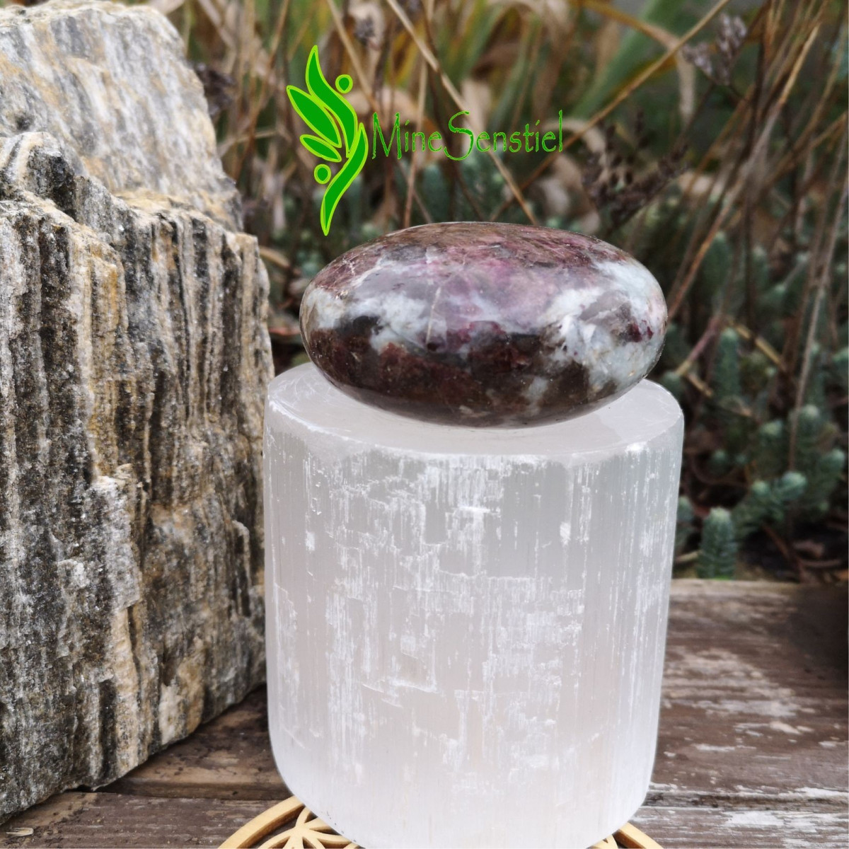 Galet tourmaline rose rubellite