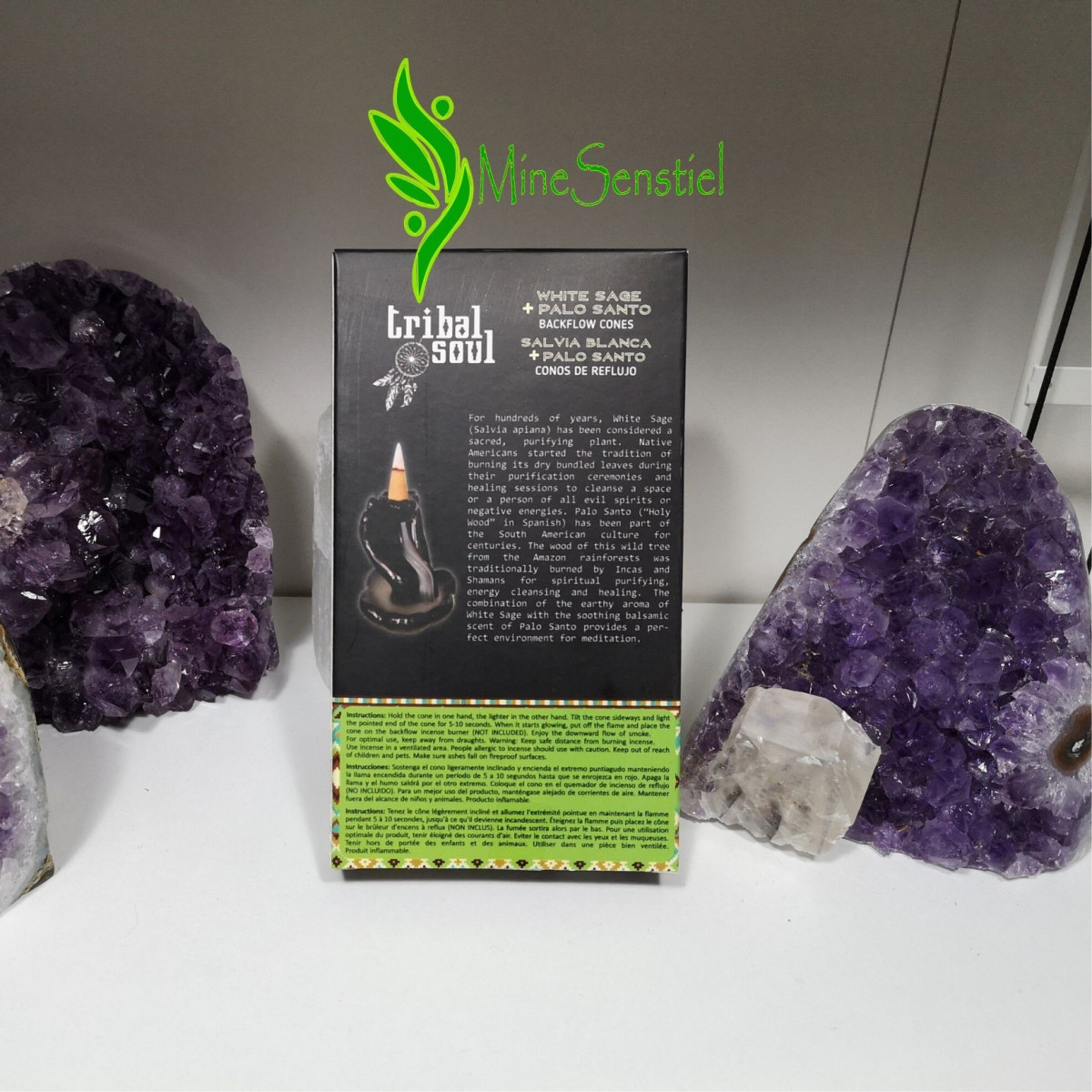 Encens à reflux sauge blanche et palo santo