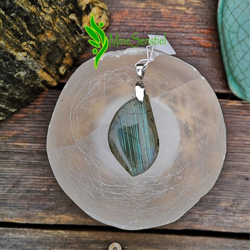 Pendentif labradorite bleue