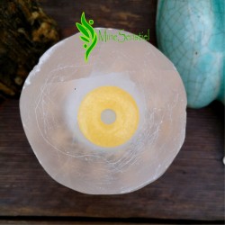 Donut calcite jaune 30mm