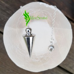 Pendule conique métal argenté