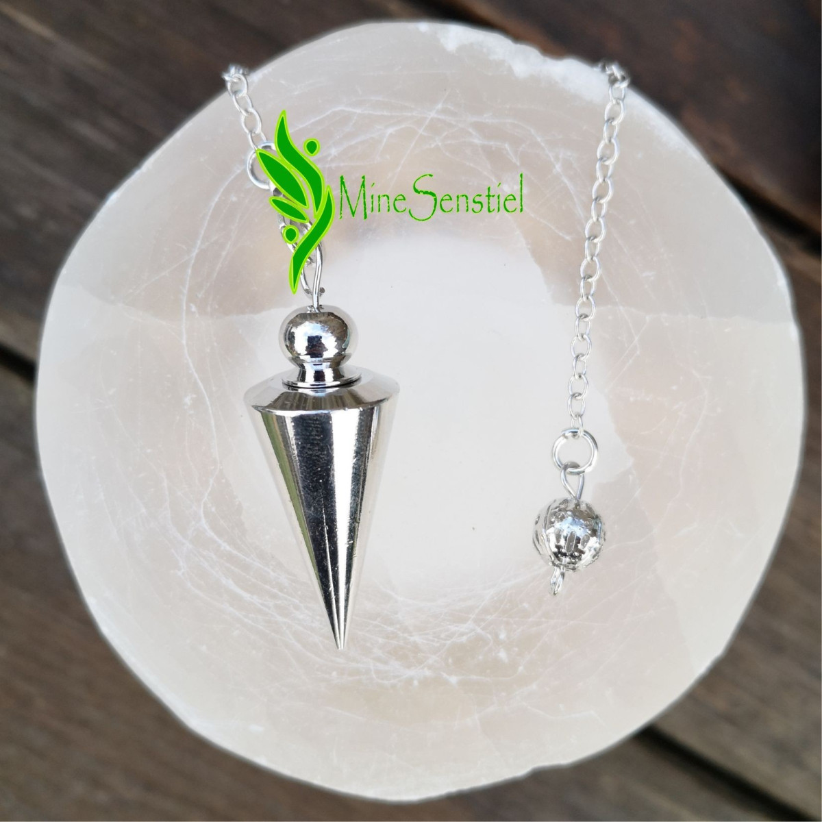 Pendule conique métal argenté