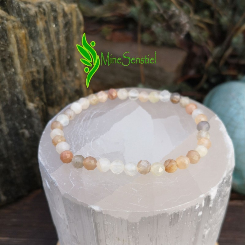 Bracelet pierre de lune 6mm