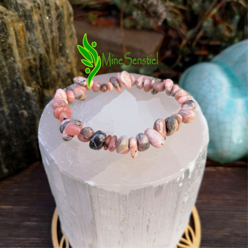 Bracelet rhodochrosite chips