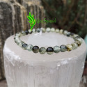 Bracelet préhnite avec épidote 6mm