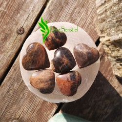 Cœur pierre de lune noire