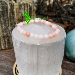 Bracelet opale rose 6mm