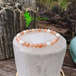 Bracelet pierre de lune multicolore 6mm