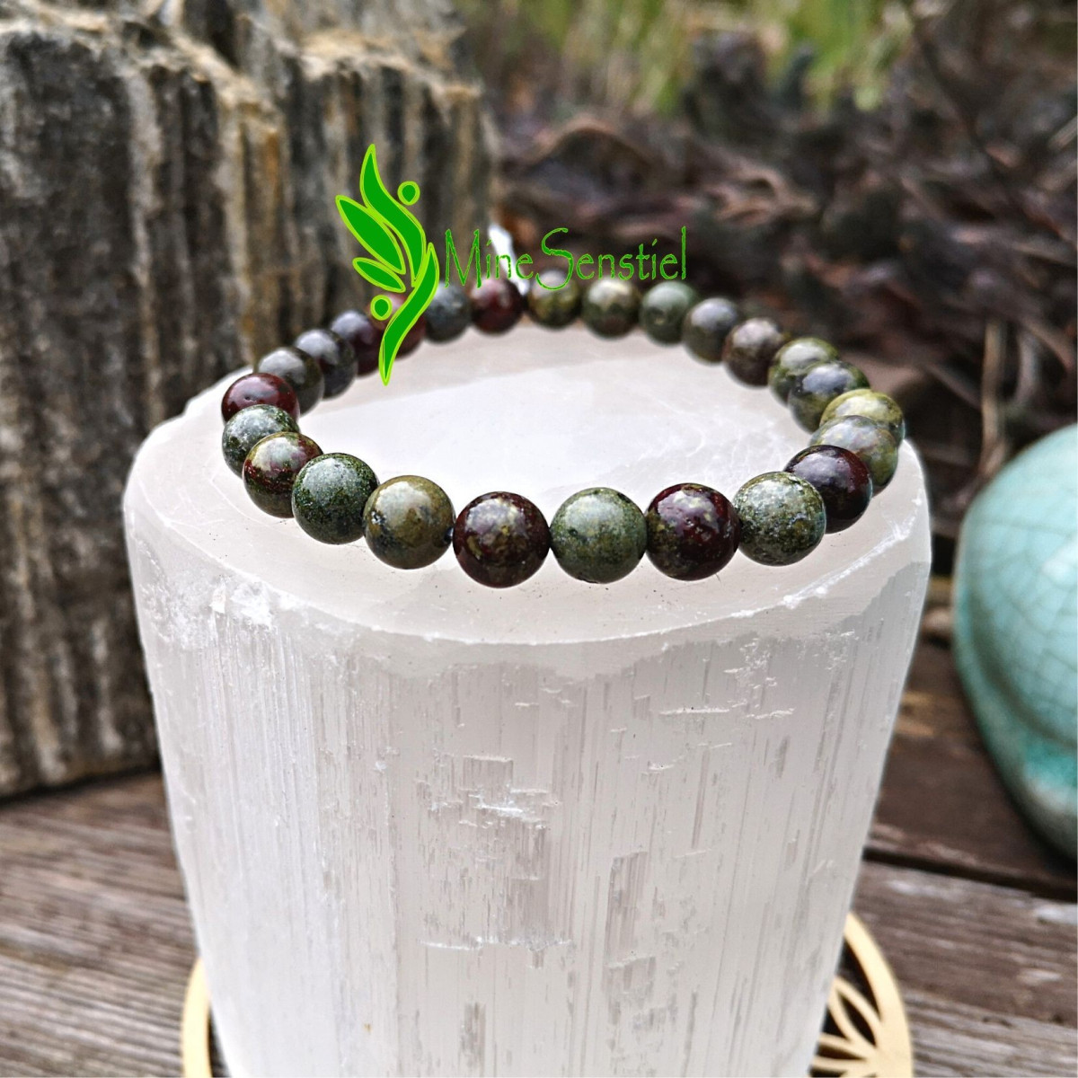 Bracelet jaspe sang de dragon Homme