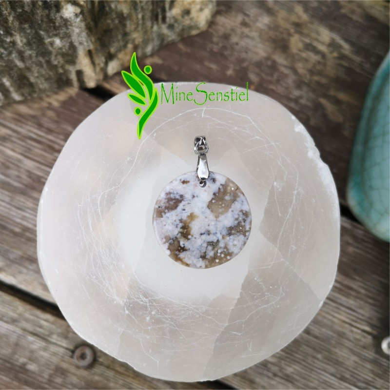Pendentif jaspe orbiculaire