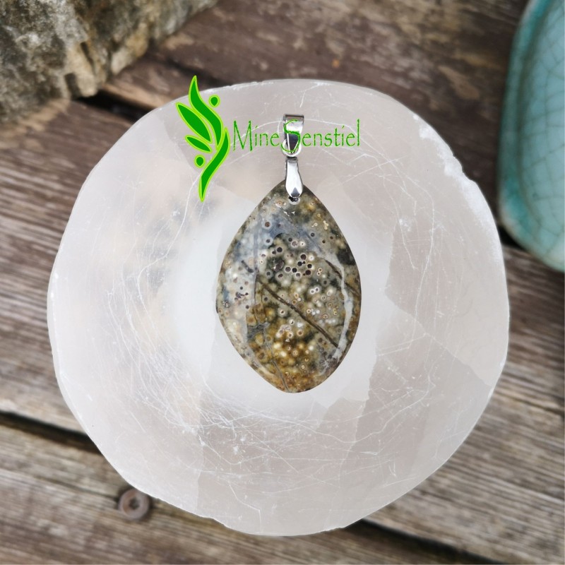 Pendentif jaspe orbiculaire