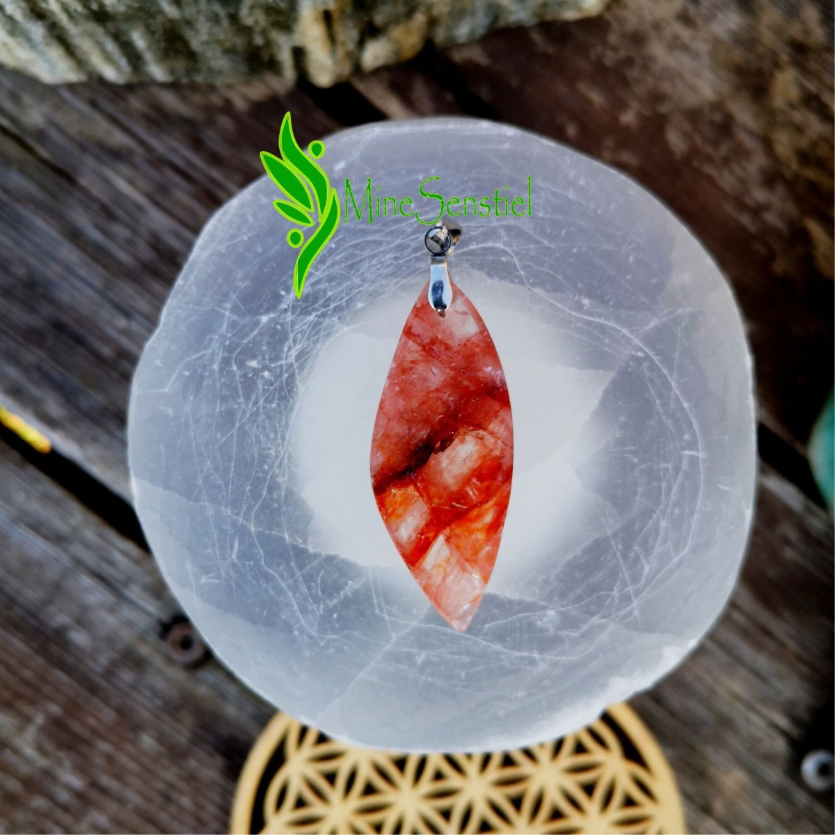 Pendentif quartz hématoïde