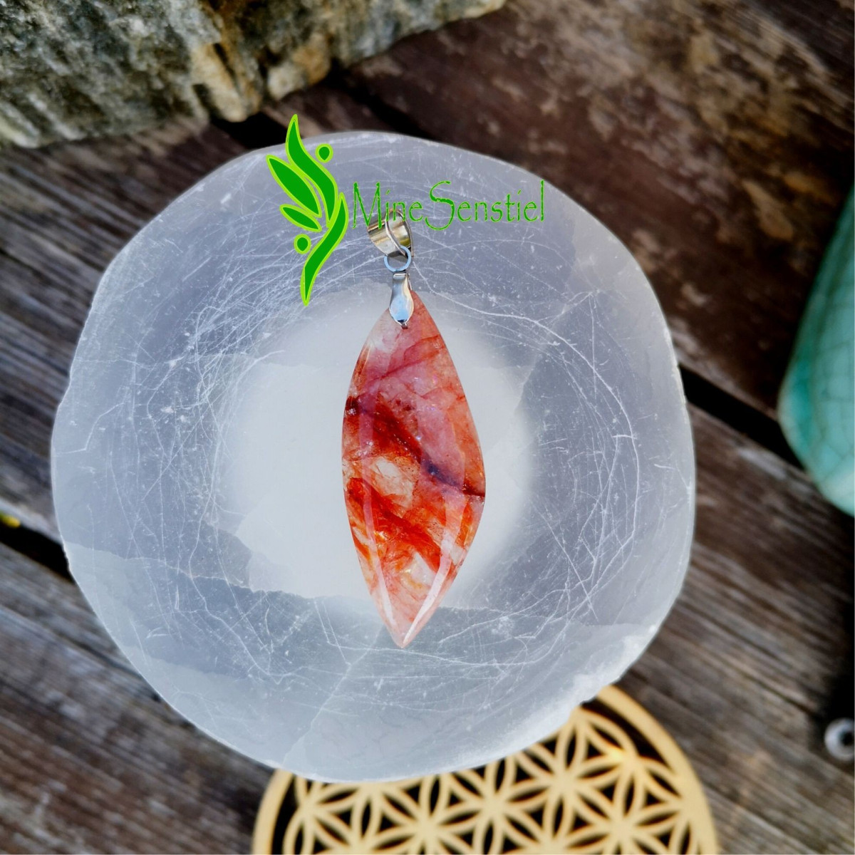 Pendentif quartz hématoïde