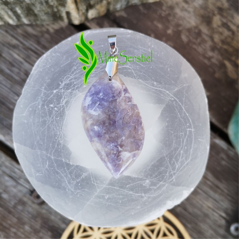 Pendentif lépidolite