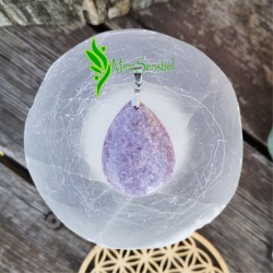 Pendentif lépidolite