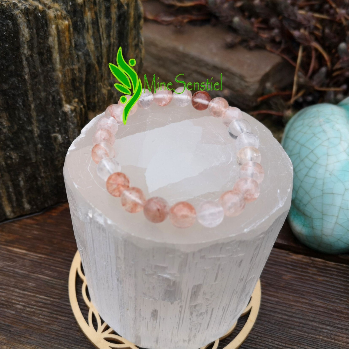 Bracelet quartz hématoïde