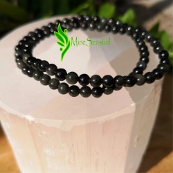 Bracelet pierre obsidienne oeil céleste 4mm
