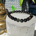 Bracelet pierre obsidienne oeil céleste 8mm