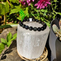 Bracelet pierre obsidienne œil céleste