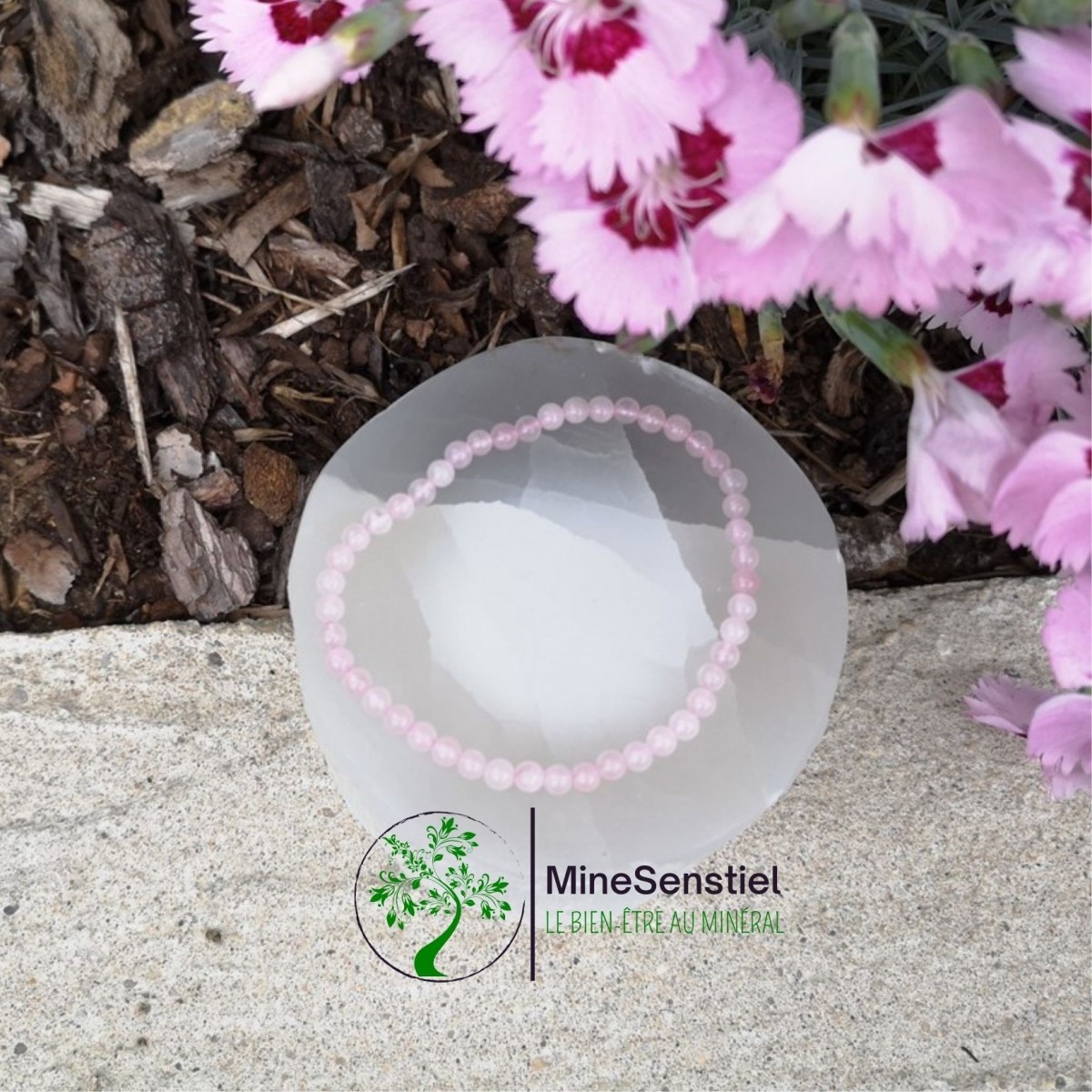 Bracelet quartz rose