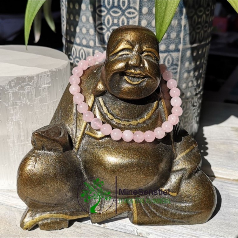 bracelet quartz rose 6mm