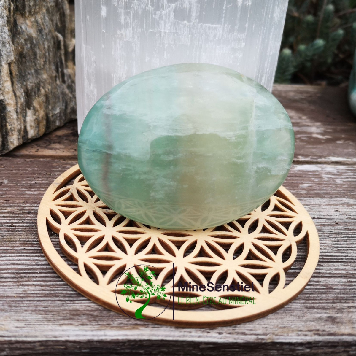 Galet fluorite