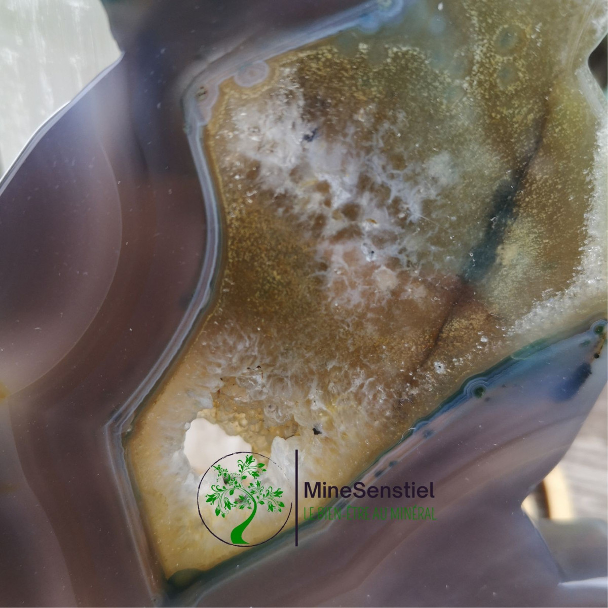 Chat agate druzy