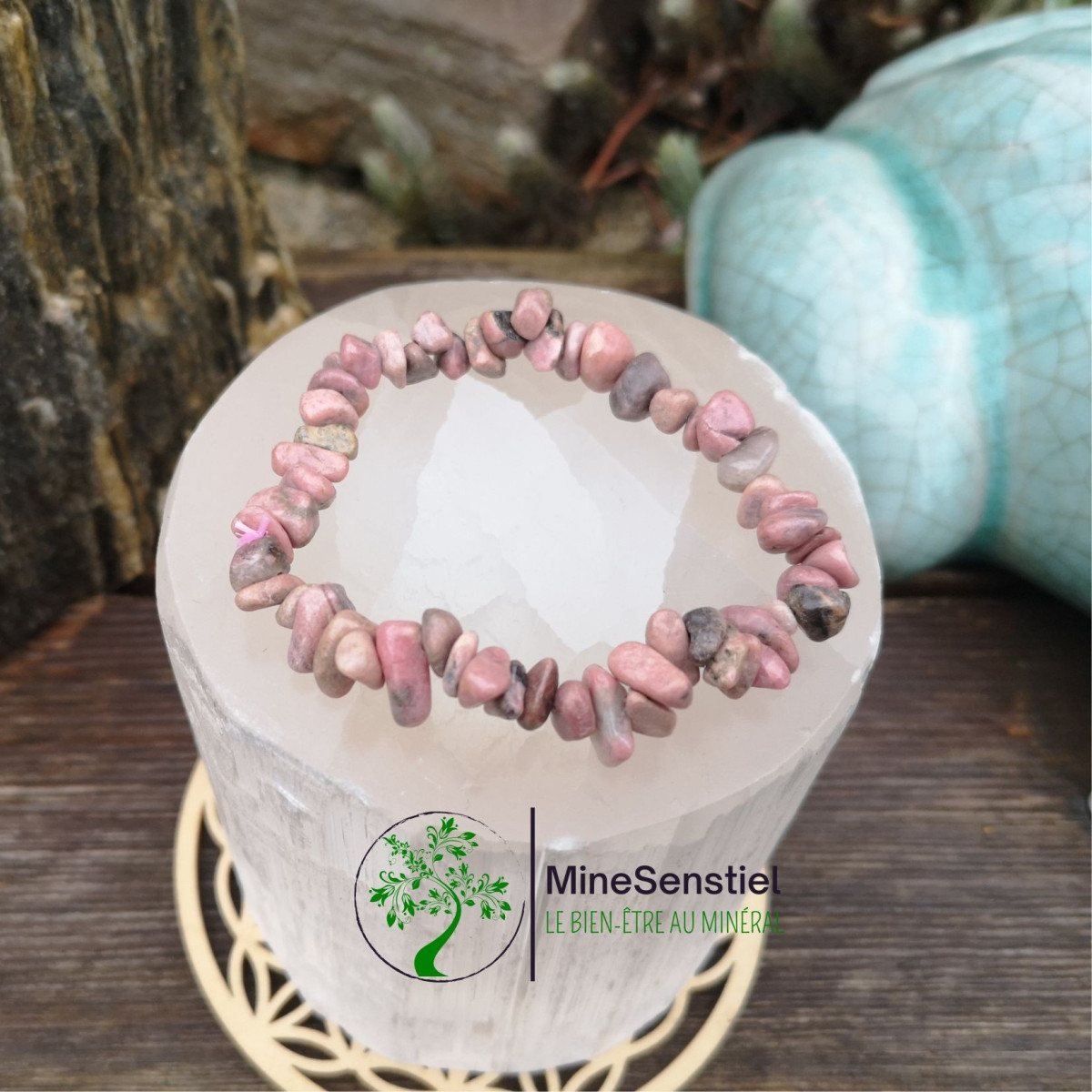 Bracelet rhodonite baroque