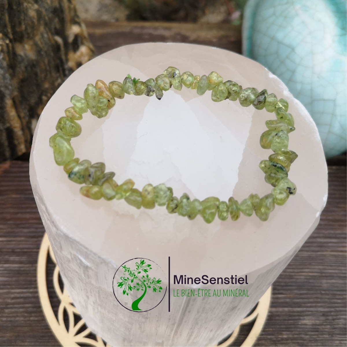 Bracelet péridot baroque