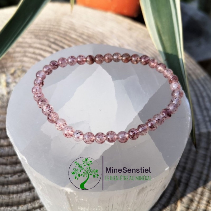 Bracelet quartz hématoïde