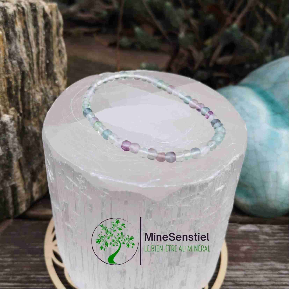 Bracelet fluorite 4mm