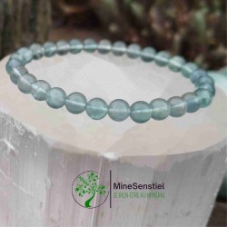 Bracelet fluorite bleue 6mm