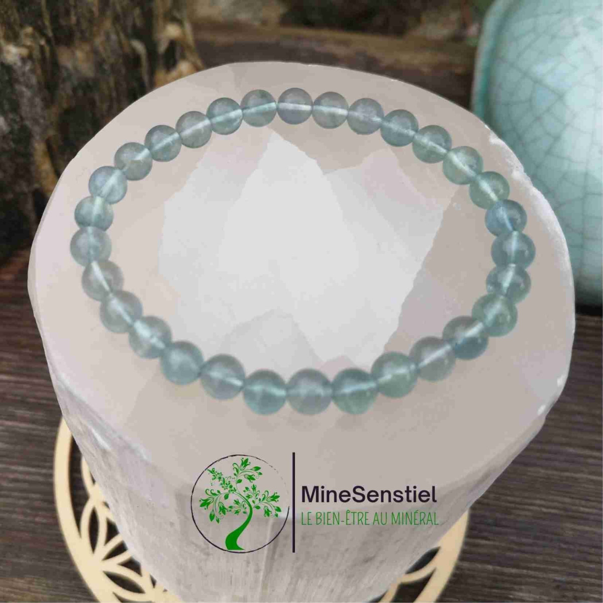 Bracelet fluorite bleue
