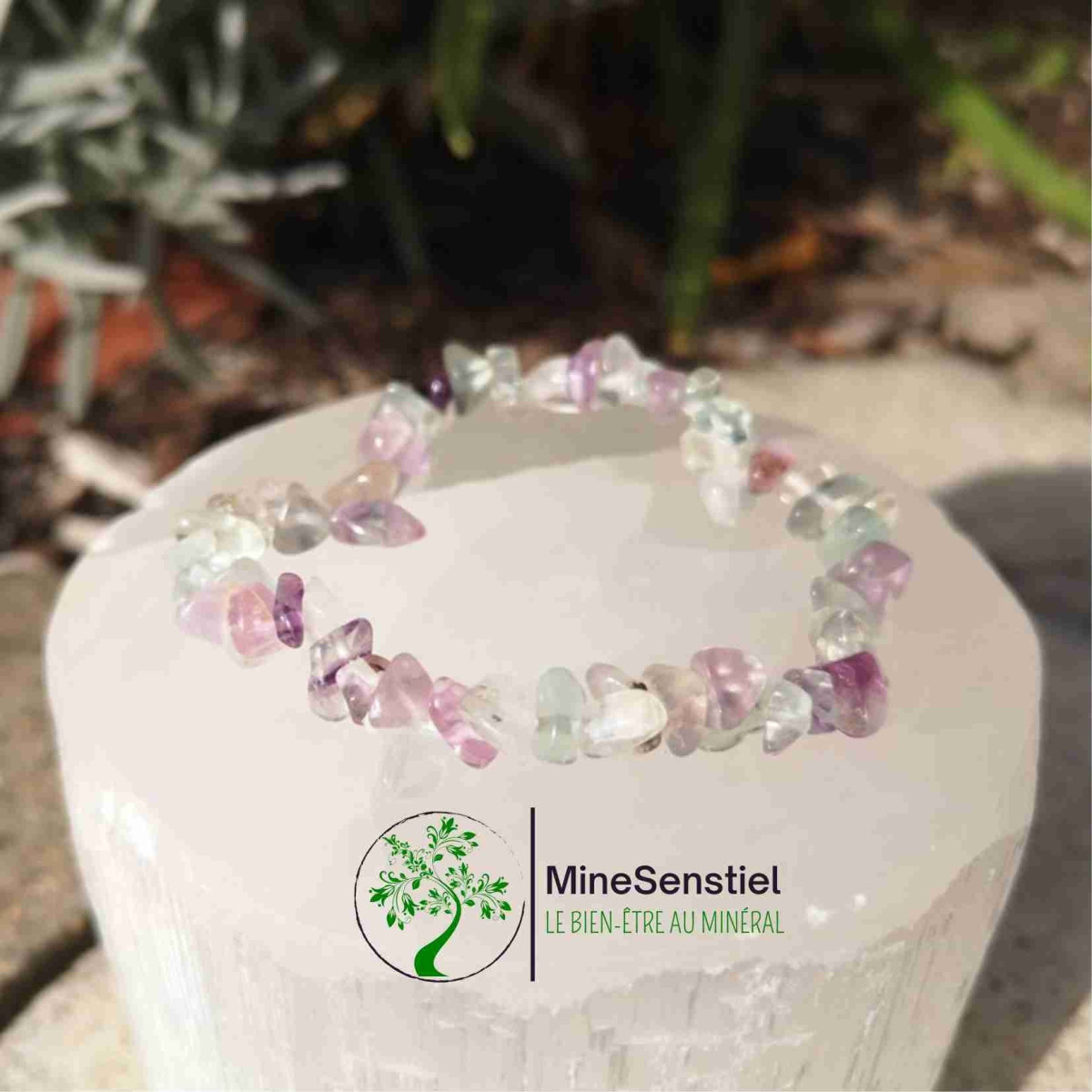 bracelet fluorite baroque