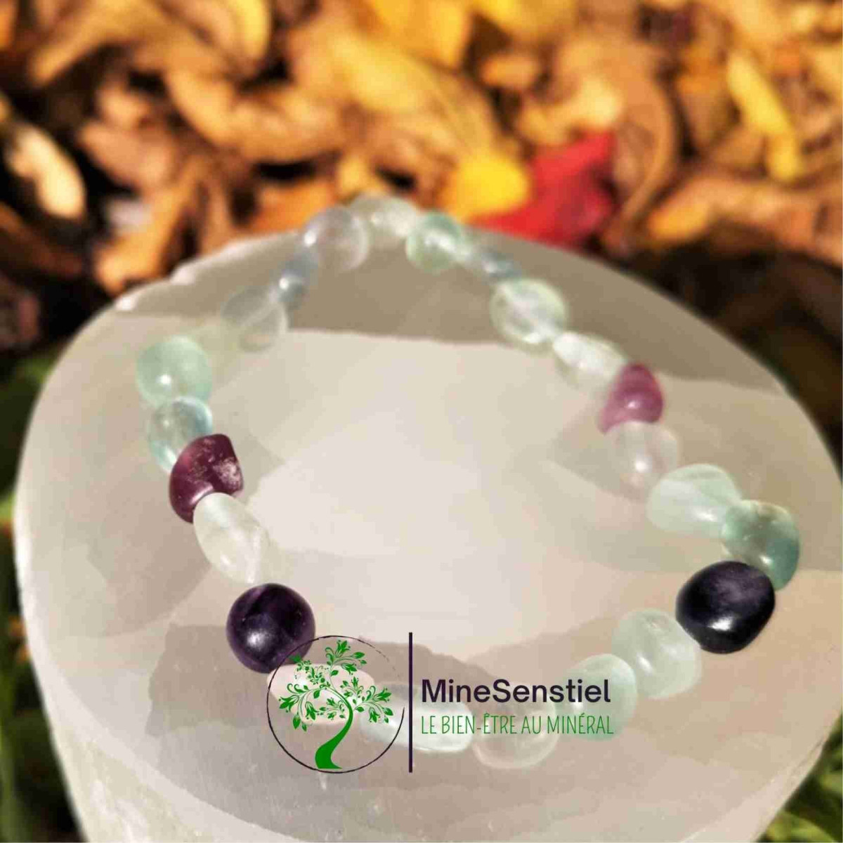 Bracelet fluorite nuggets