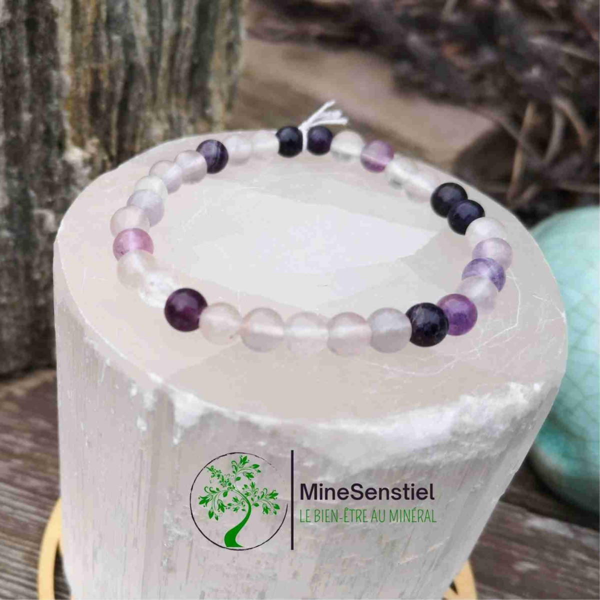 Bracelet fluorite violette