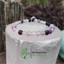 Bracelet fluorite violette 6mm