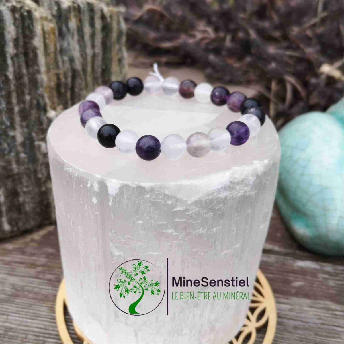 Bracelet fluorite violette